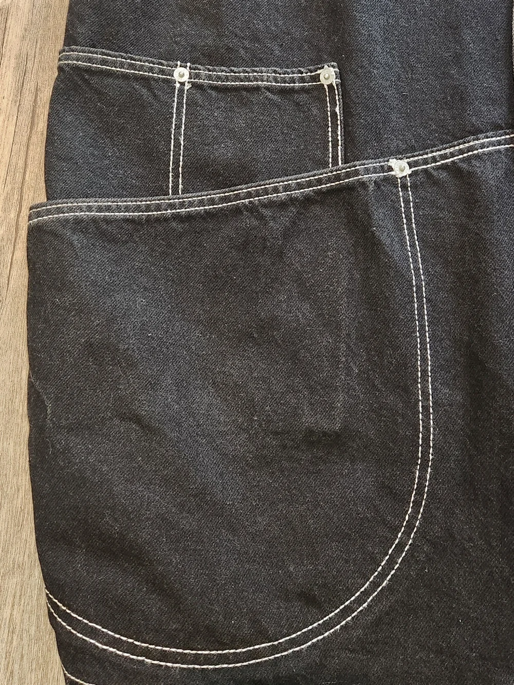 Vintage Karl Kani JNCO style denim Utility vest Black 2XL fit (Large).